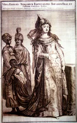 Kosem Sultan with servants, 1647